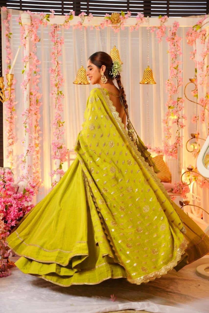 Heavy Roman Silk Gown with Dupatta