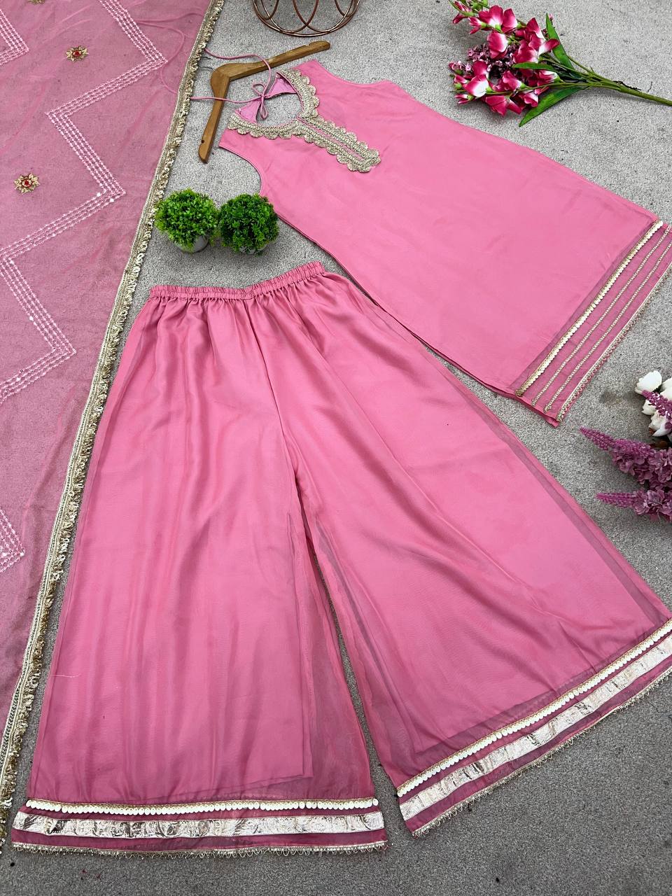 Rakhi special Tabby Organza suit set for women