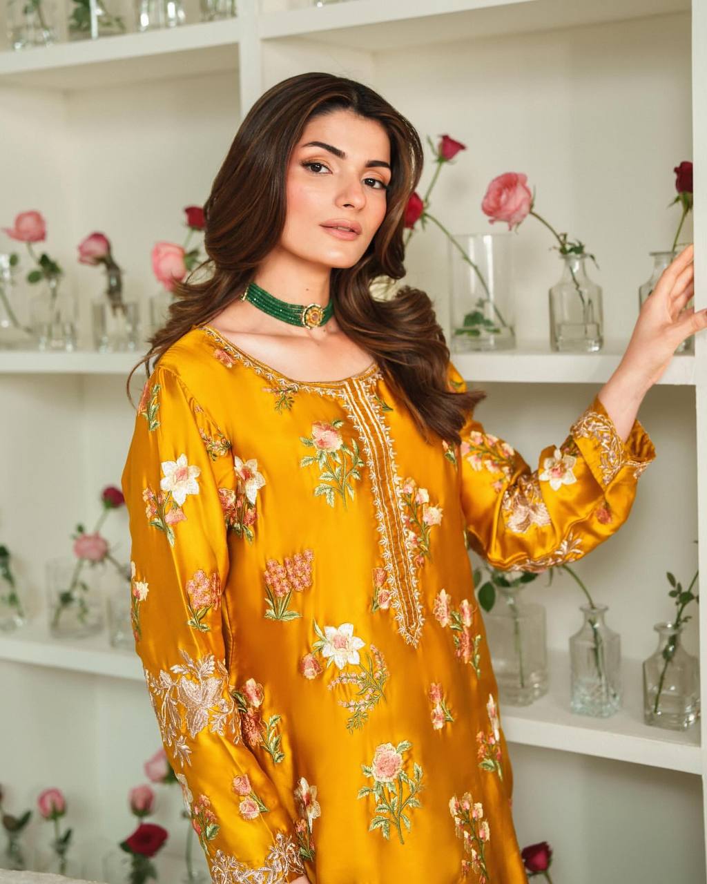 Pakistani New Designer crepe  Party Wear Top & Sharara Set with Fancy Dupatta