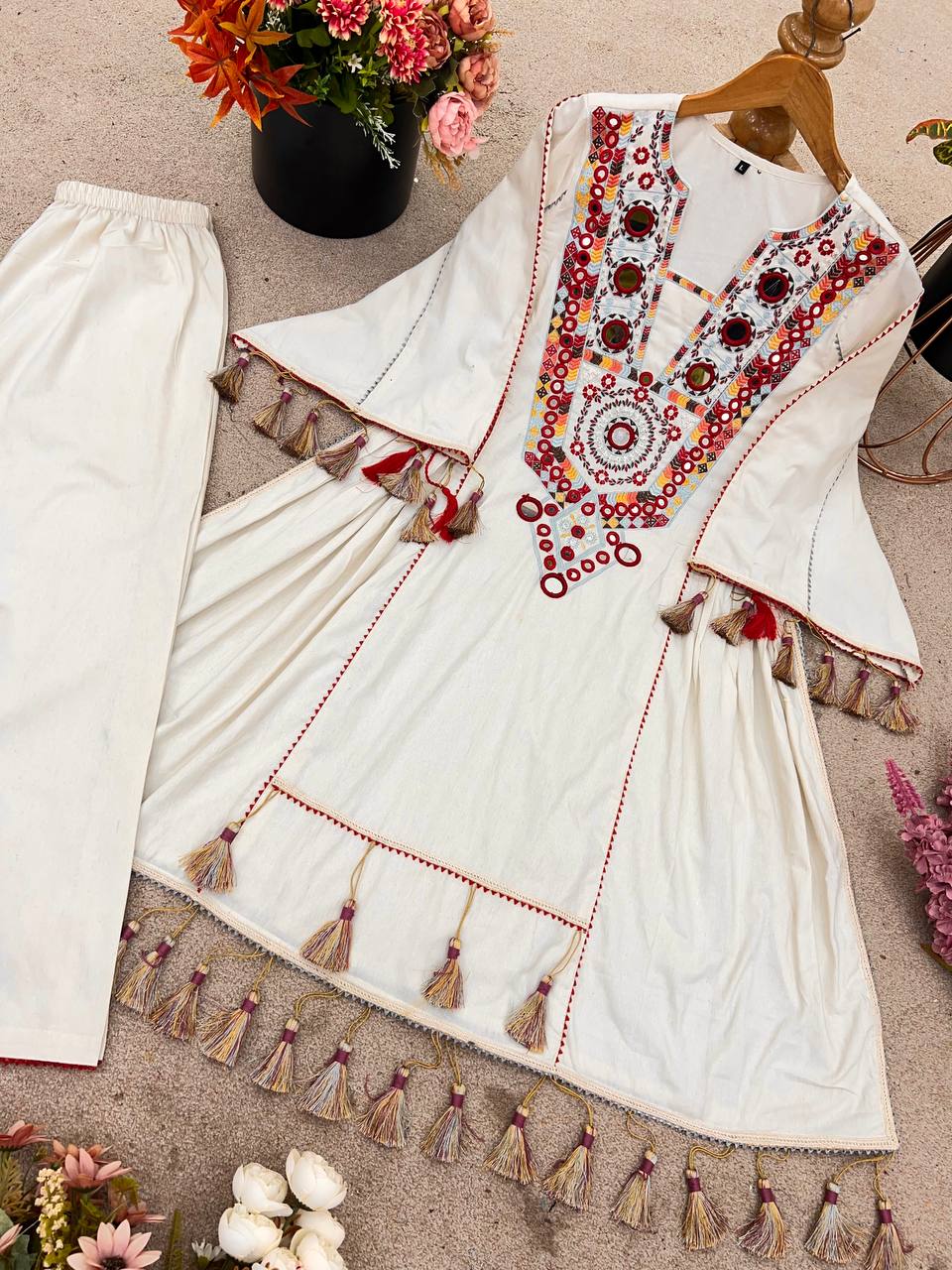 Rakhi Special Premium Khadi Cotton Designer Co-ord Set