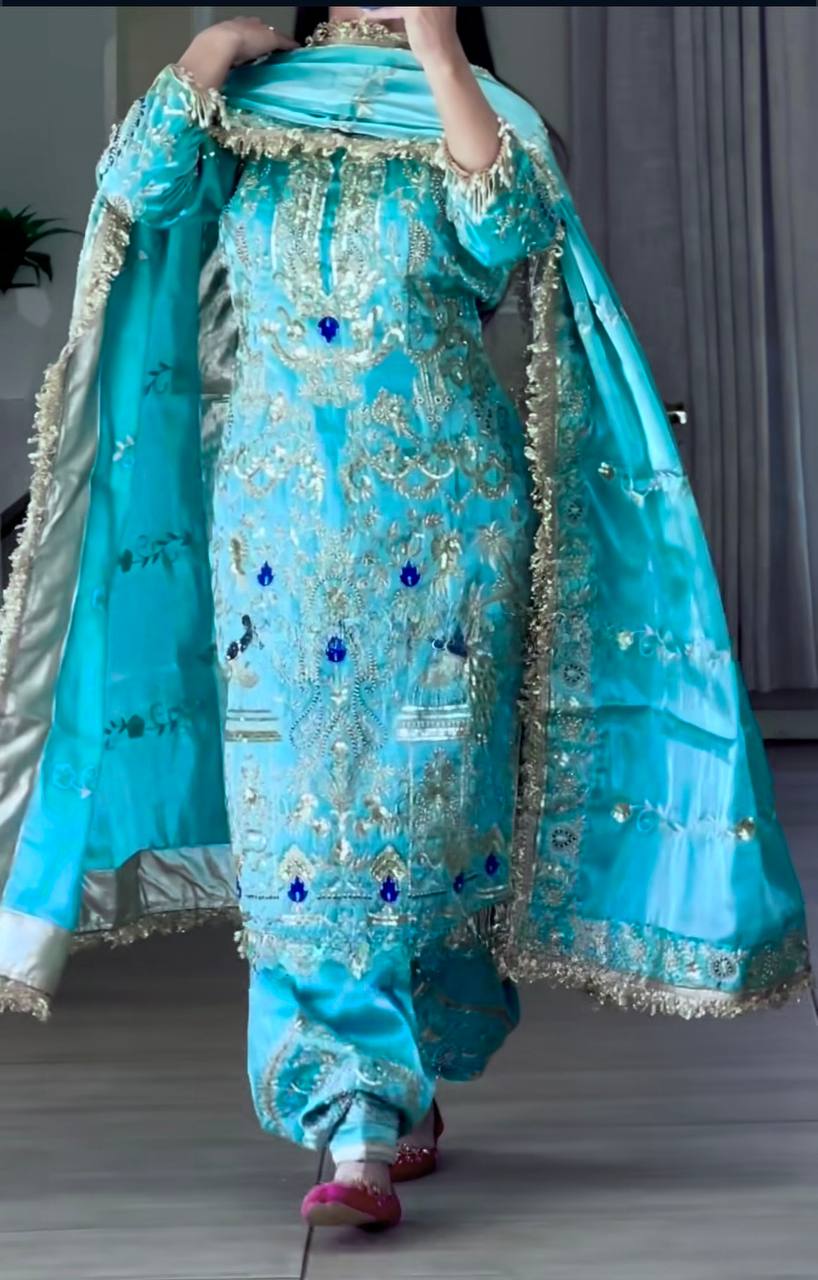 Natural crepe kurta dhoti with dupatta sets