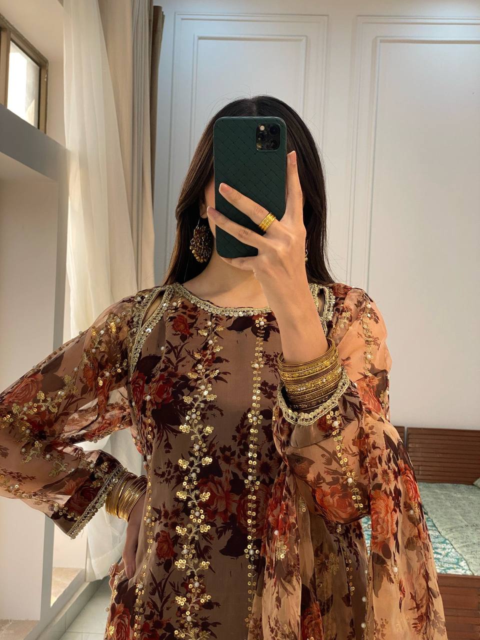 Festival Wear – Top, Plazzo & Dupatta Set (Fully Stitched)