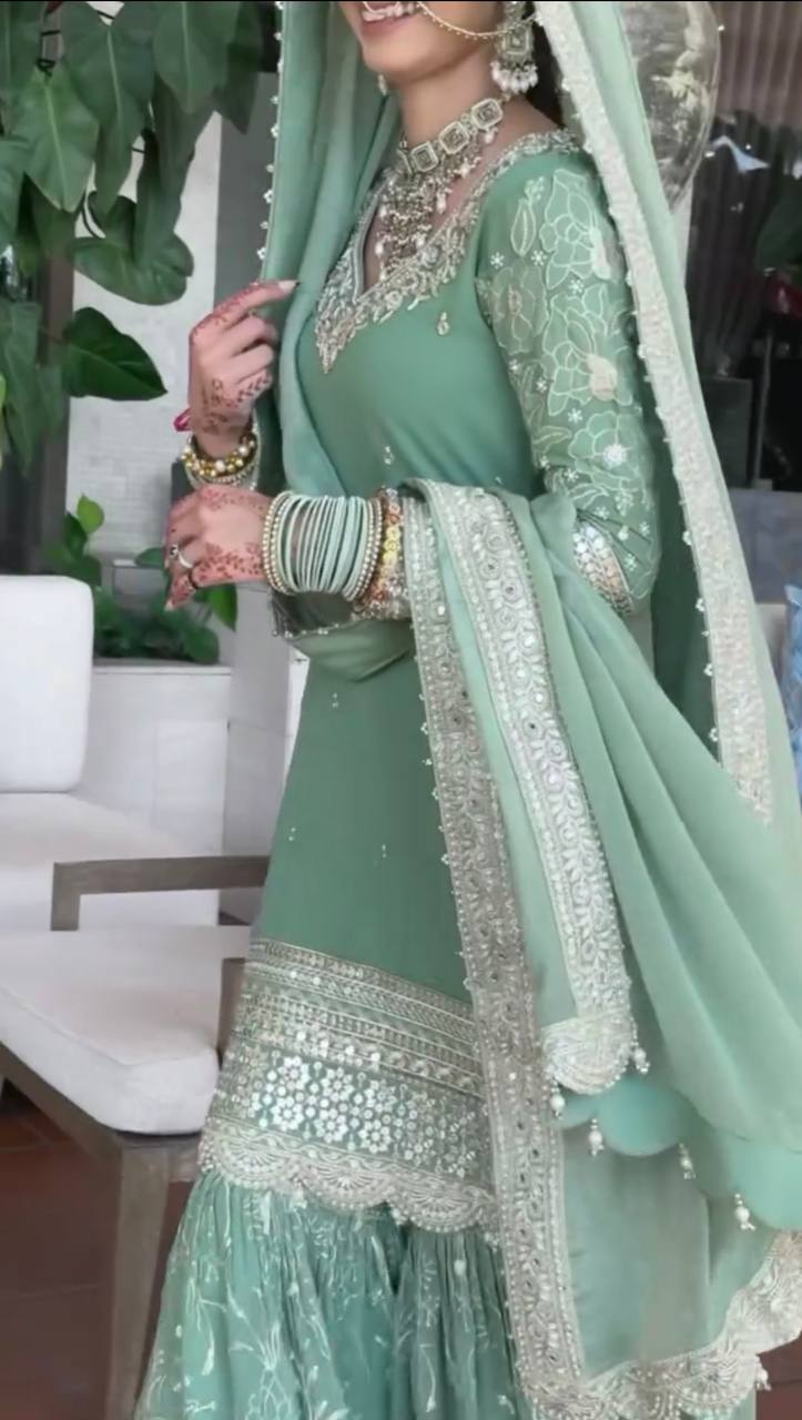 Wedding wear Pakistani readymade salwar kameez suit set